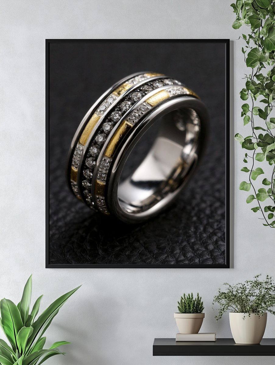 Diamond Gold Band Photography Poster. — room view 4