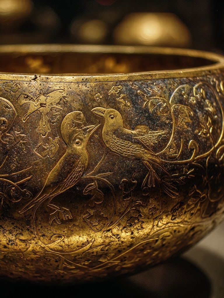 Golden Bird Engraving Photography Poster. poster — photography art
