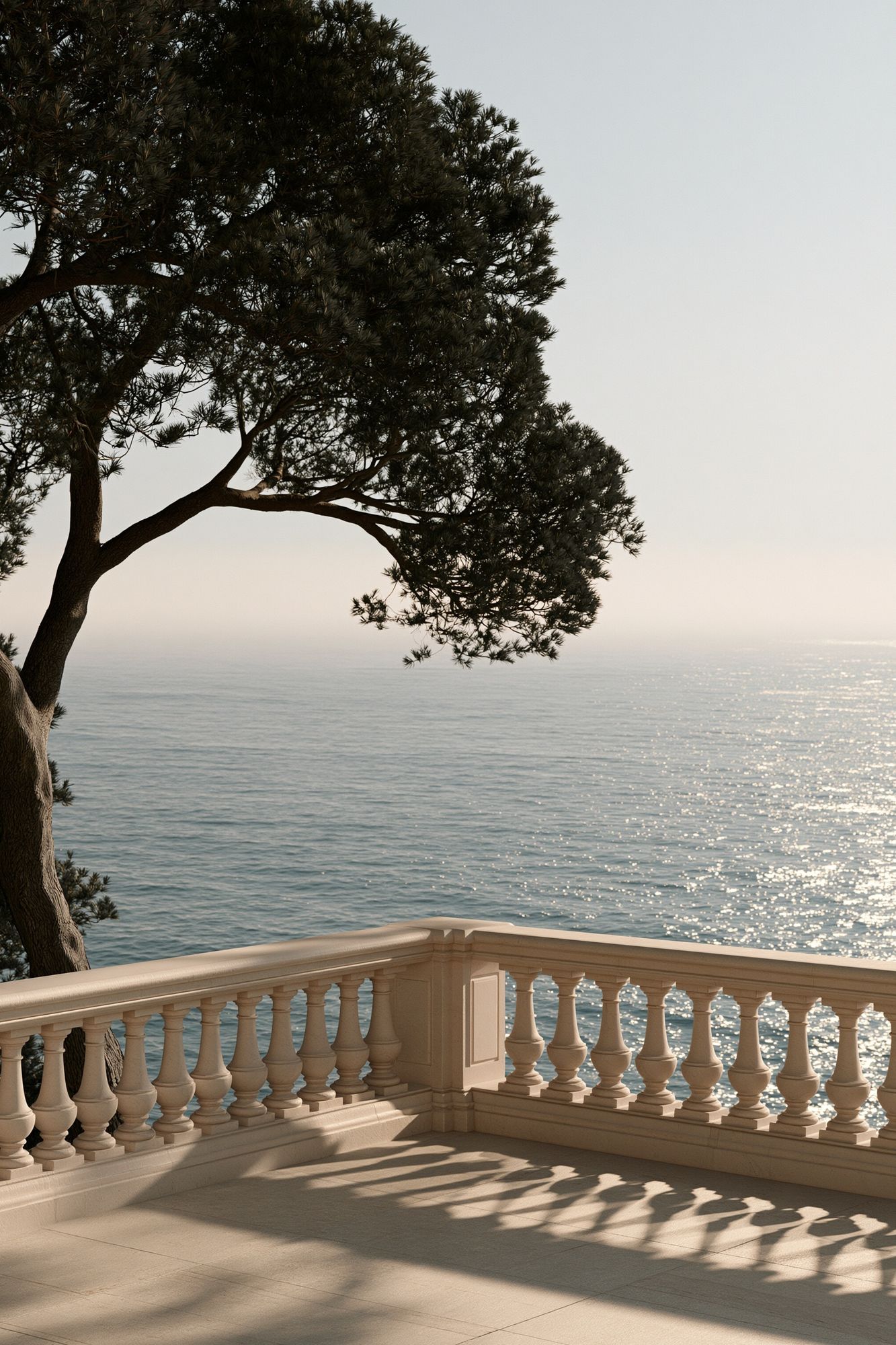Mediterranean Seaside Terrace Print. poster — photography art