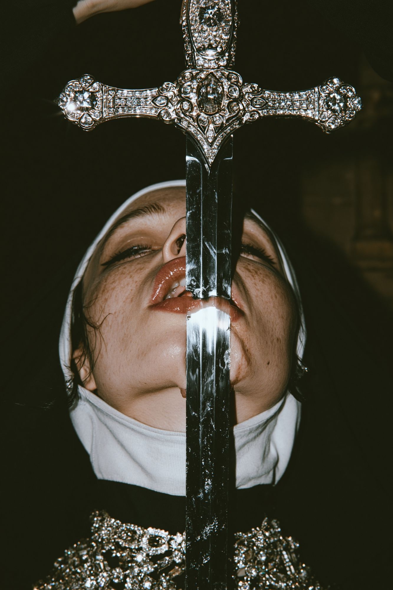 Surreal Cross Portrait Poster. poster detail