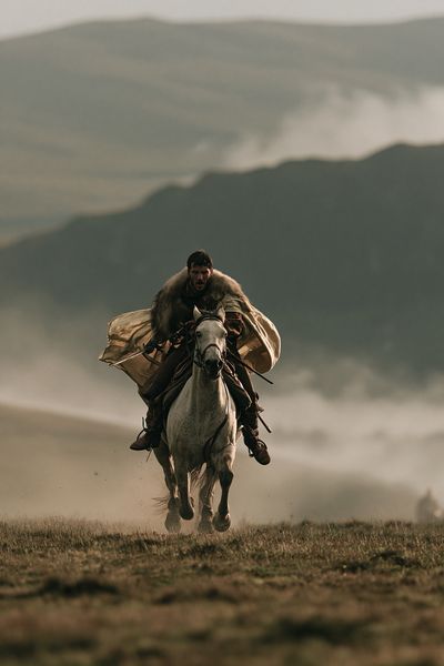 Warrior on Horseback Photography Poster.