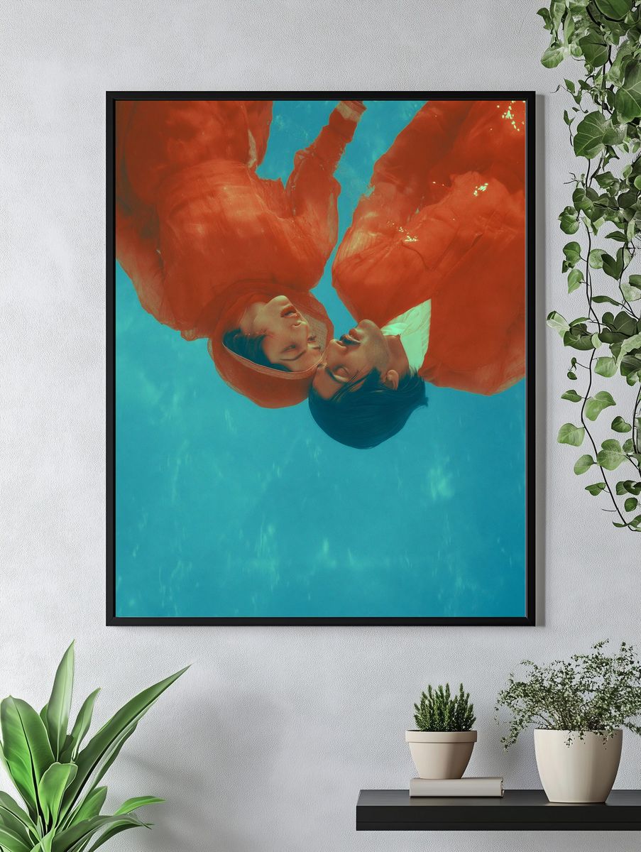 Underwater Lovers Photography Poster. — room view 4