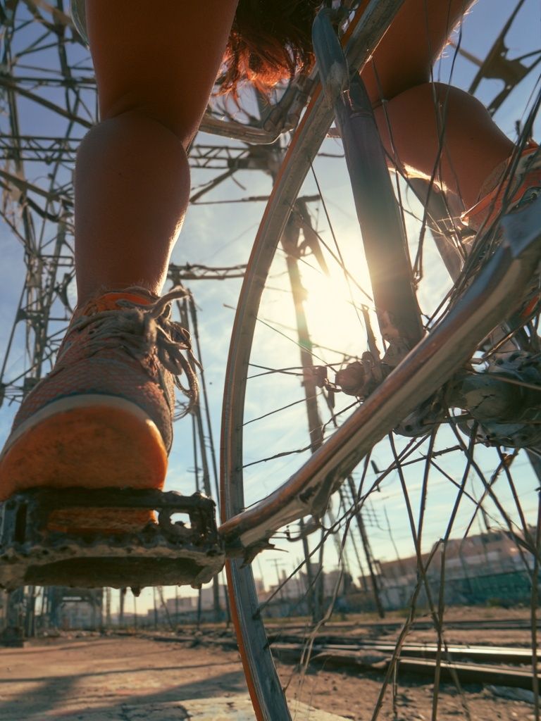 Urban Bicycle Low-Angle Photography Poster. poster detail