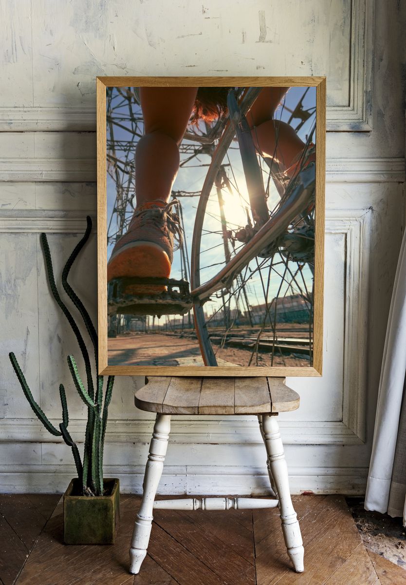 Urban Bicycle Low-Angle Photography Poster. — room view 1