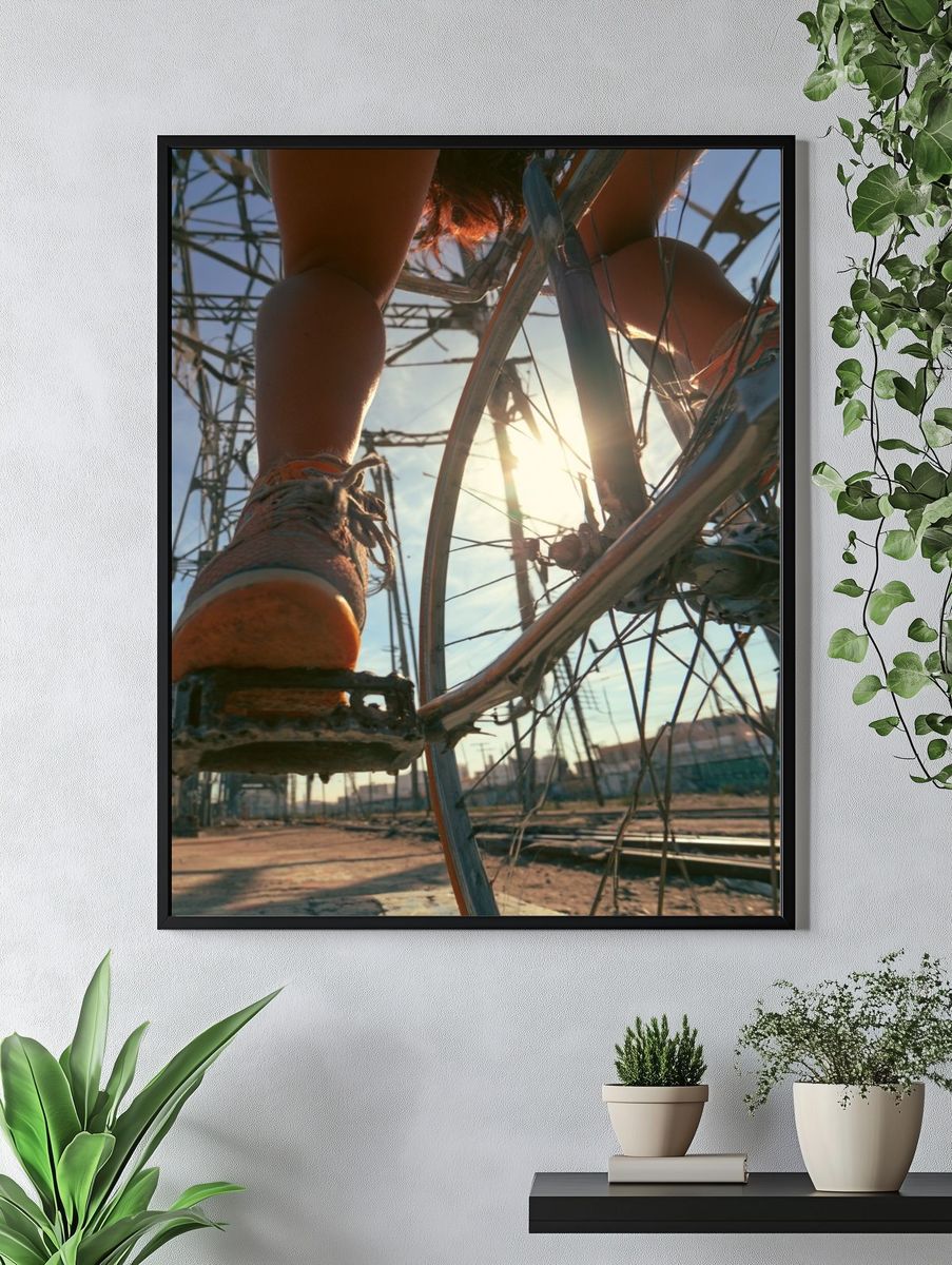 Urban Bicycle Low-Angle Photography Poster. — room view 4