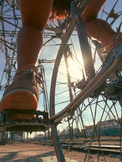 Urban Bicycle Low-Angle Photography Poster. poster