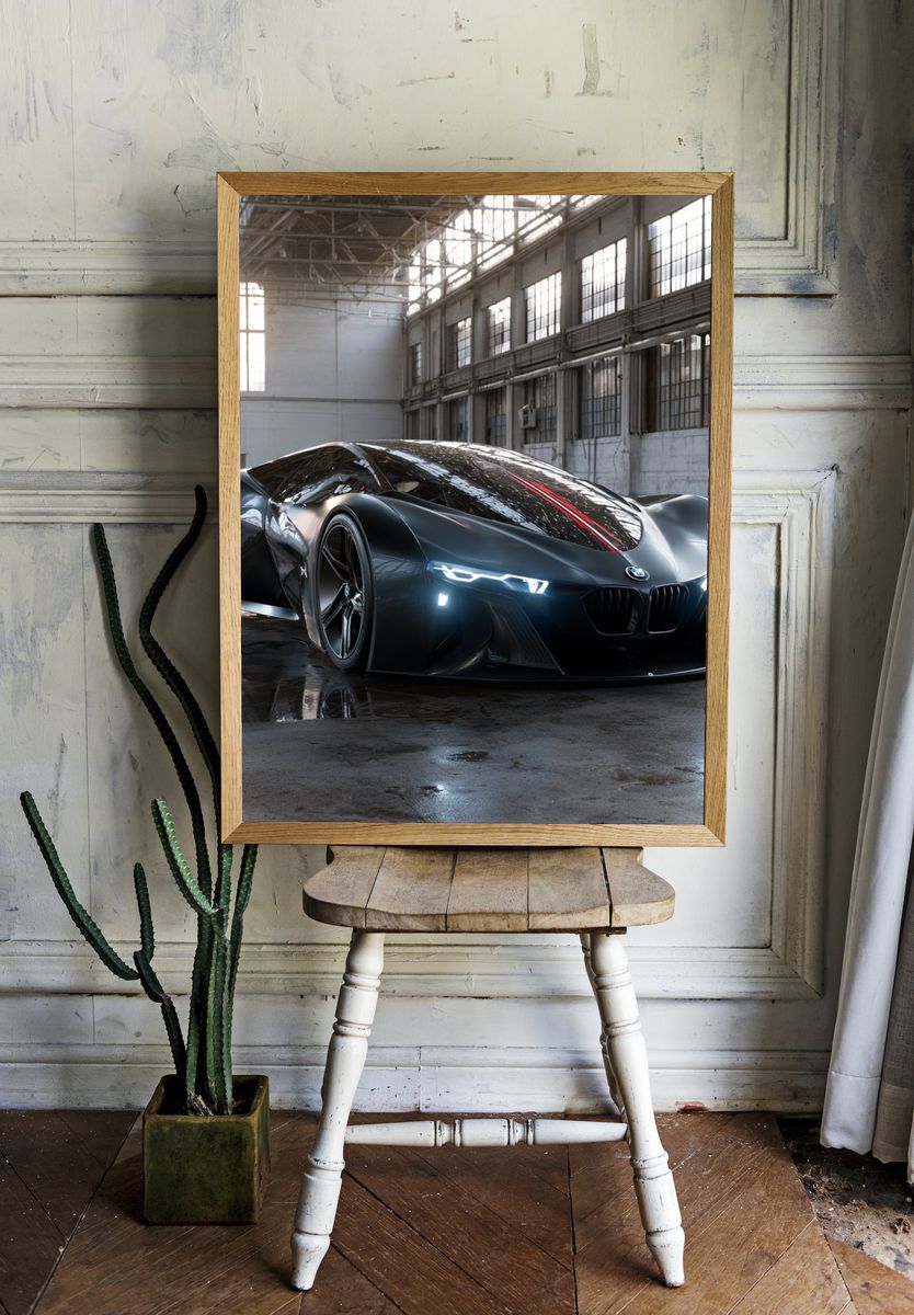 BMW Futuristic Supercar Photography Poster. — room view 1