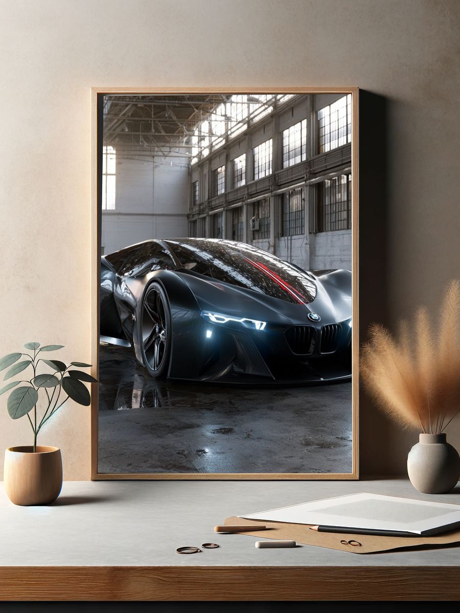 BMW Futuristic Supercar Photography Poster. — room view 2