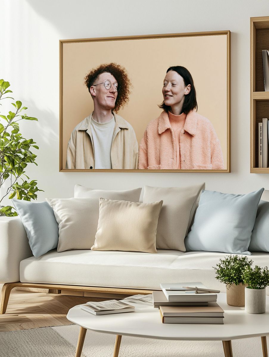Couple Portrait Photography Poster. — room view 2