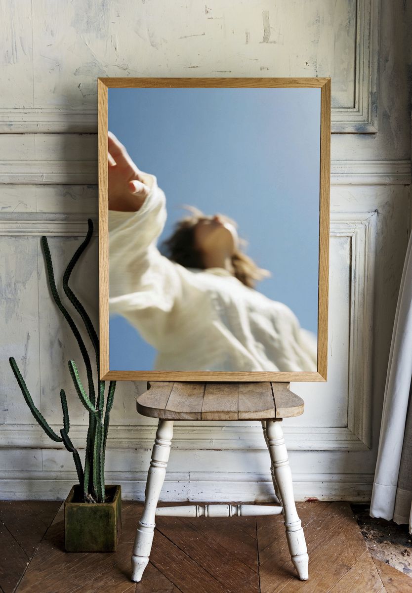 Blurred Figure in Sky Photography Poster. room preview