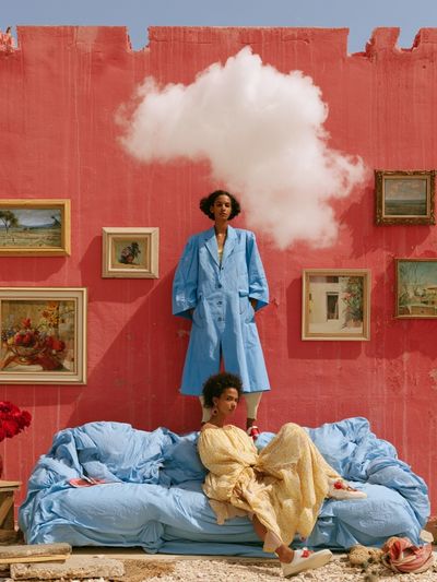Surreal Pink Wall Fashion Poster. poster