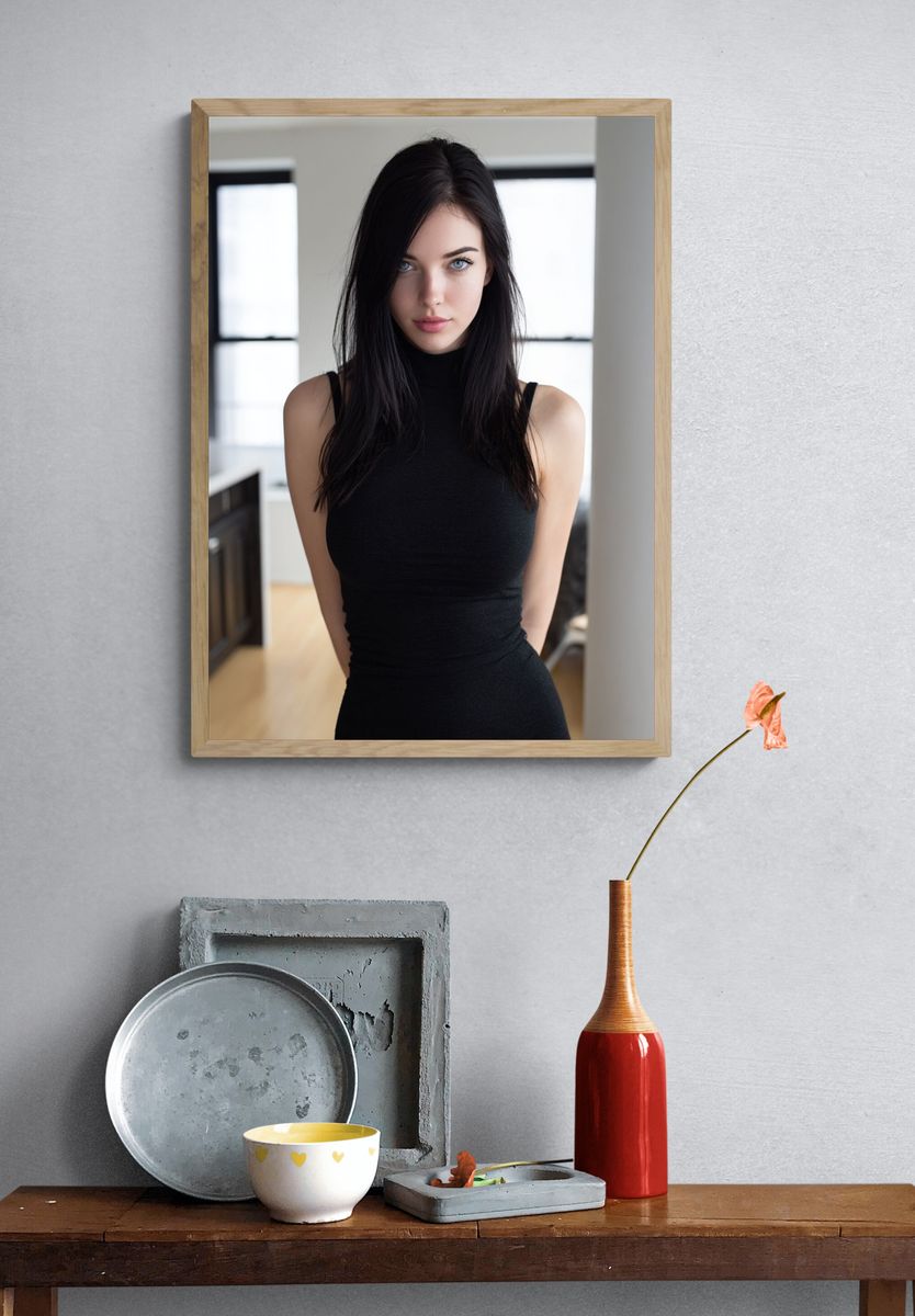 Portrait of a Woman Photography Poster. — room view 3