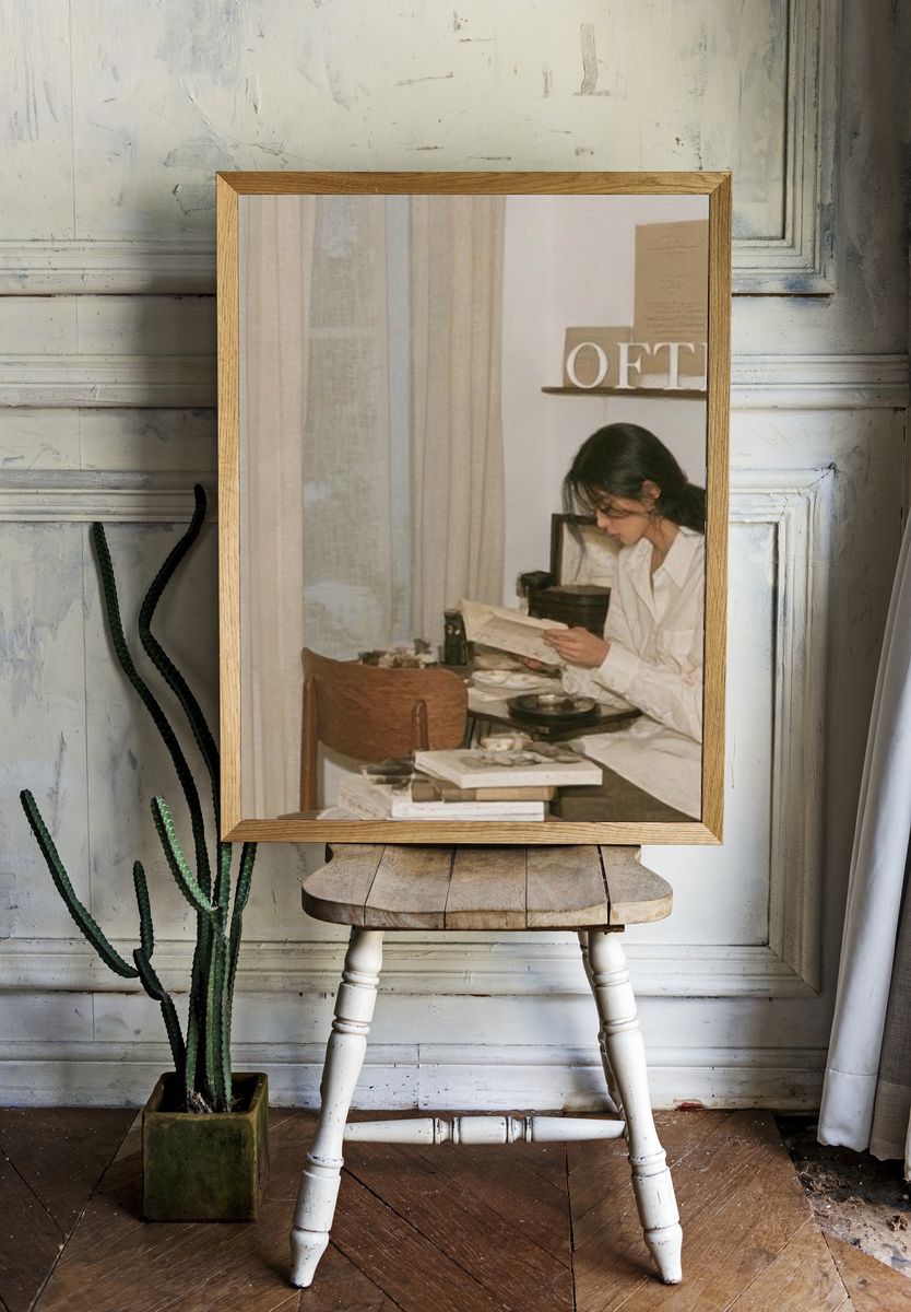 Quiet Reading Room Photography Print. — room view 1