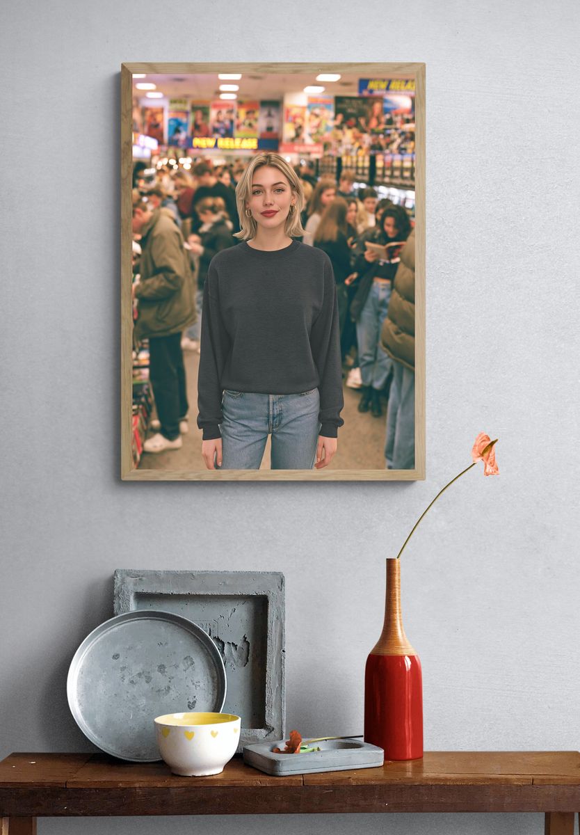 Bookstore Portrait Photography Poster. — room view 3