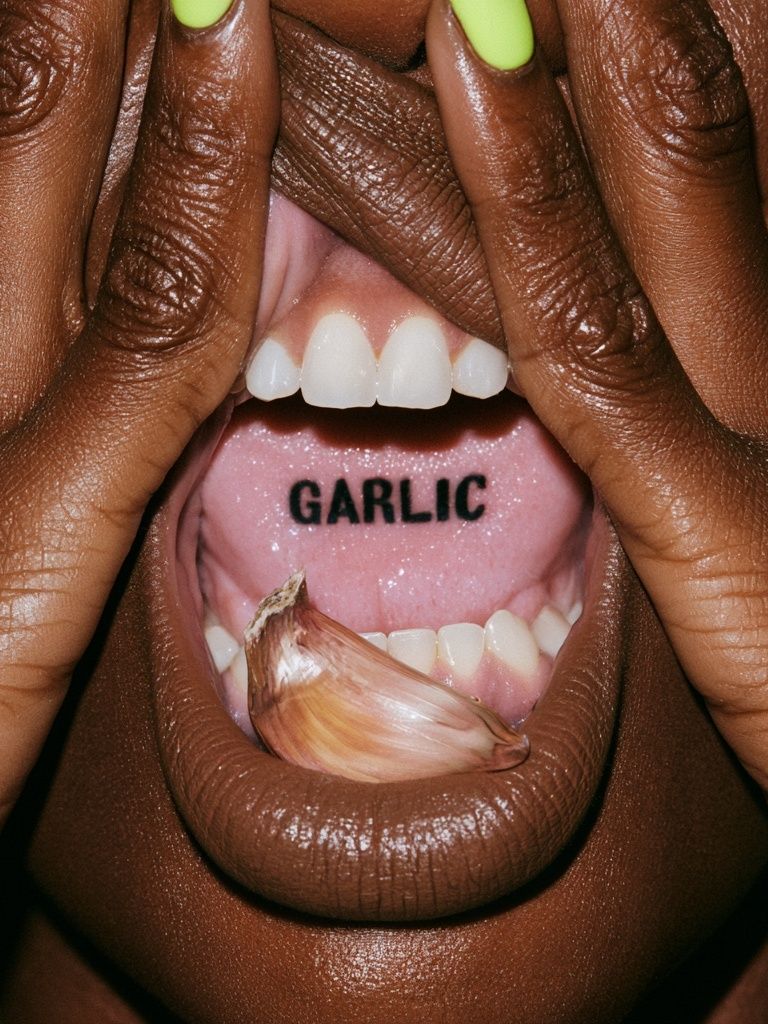 Garlic Tongue Portrait Poster. poster — photography art