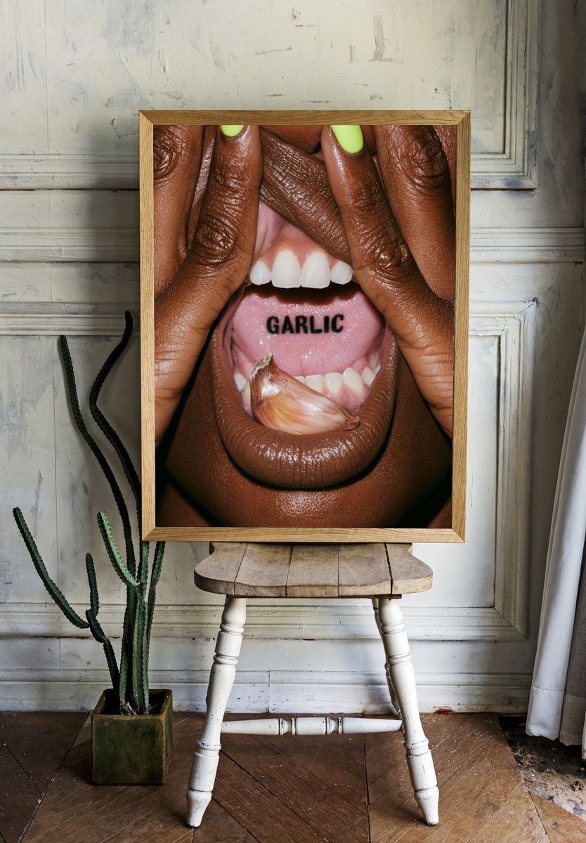 Garlic Tongue Portrait Poster. room preview