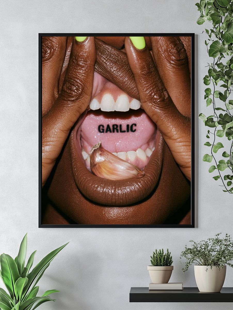 Garlic Tongue Portrait Poster. — room view 4