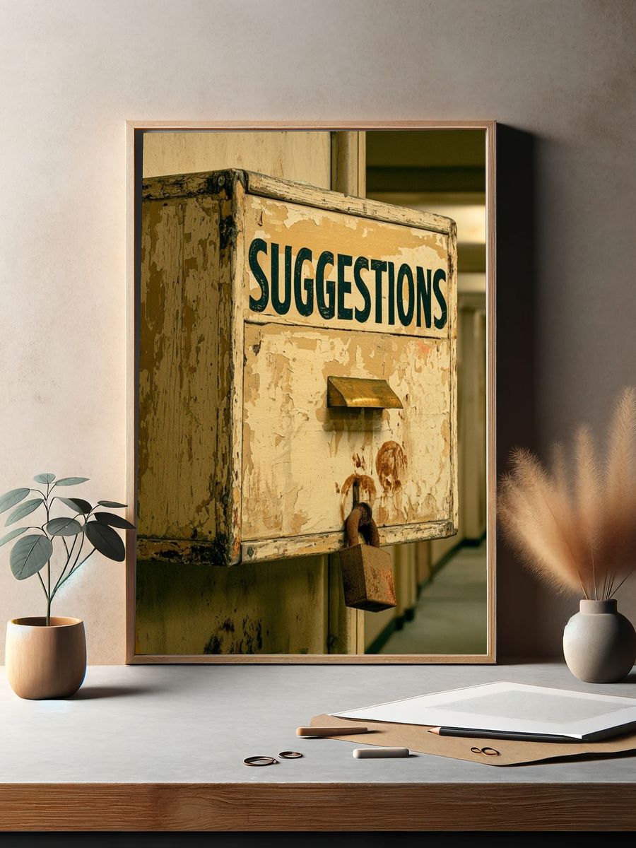 Suggestions Box Vintage Photography Poster. — room view 2