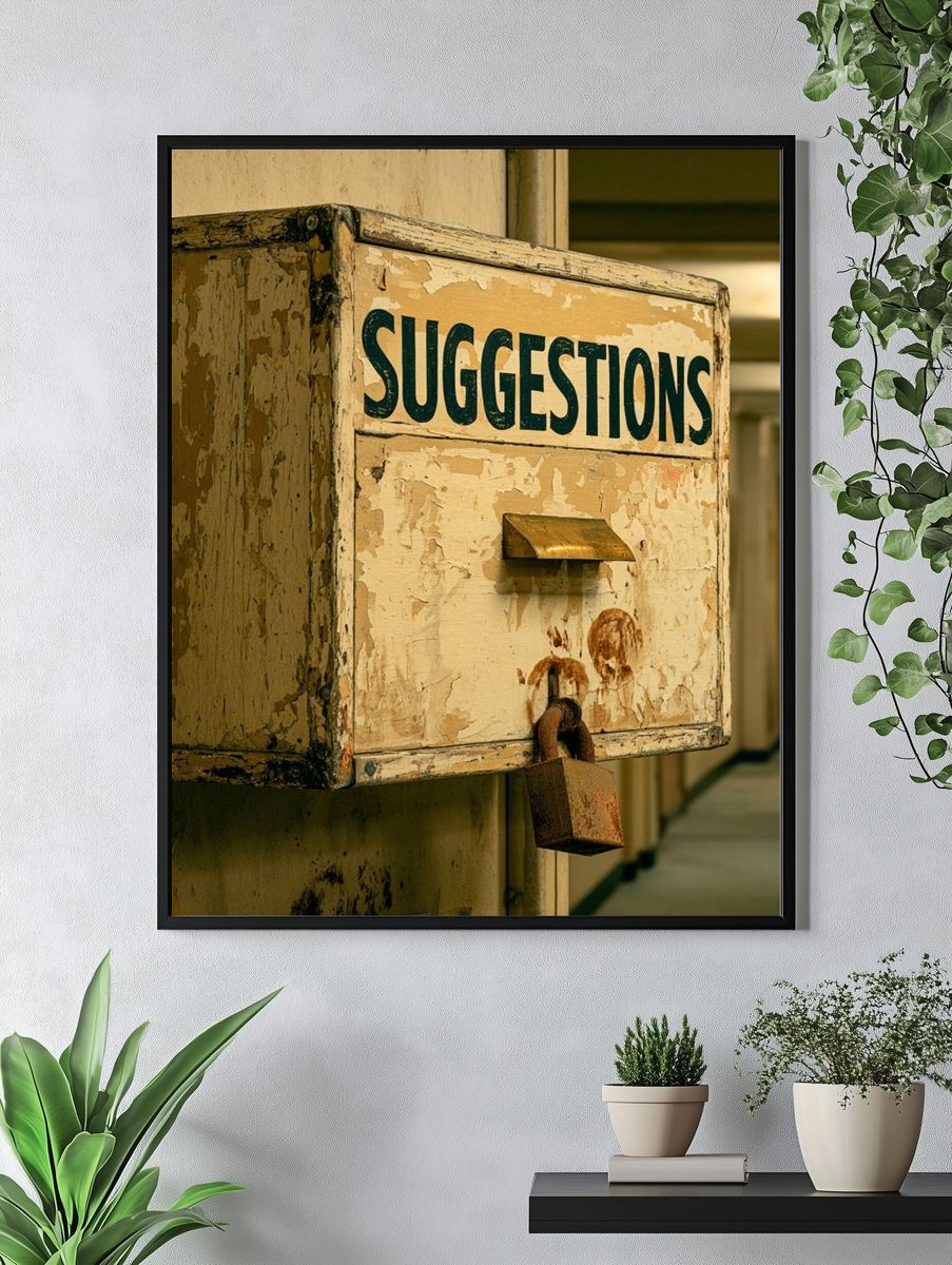 Suggestions Box Vintage Photography Poster. — room view 4