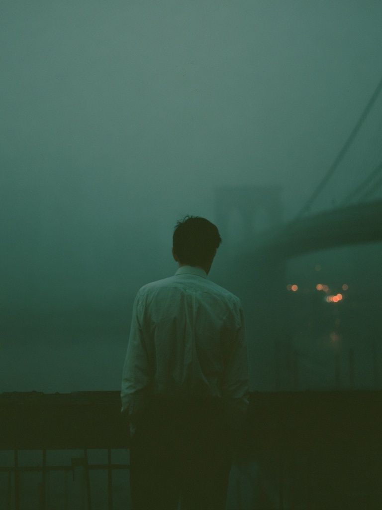 Misty Bridge Silhouette Photography Poster. poster — photography art