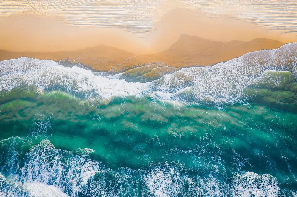 Beautiful coastline clear sea water. poster — photography art