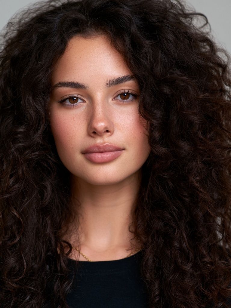 Curly Hair Portrait Photography Poster. poster detail
