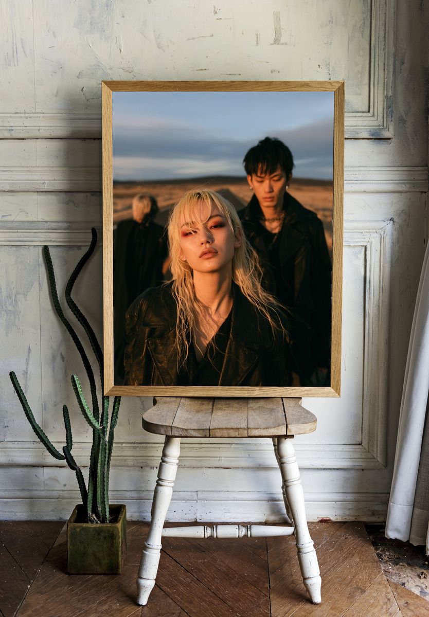 Moody Road Trip Portrait Poster. room preview