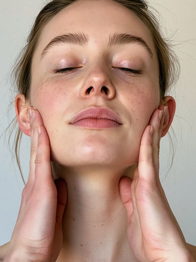 Serene Face Massage Photography Poster.
