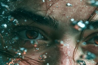 Submerged Eyes Photography Poster.