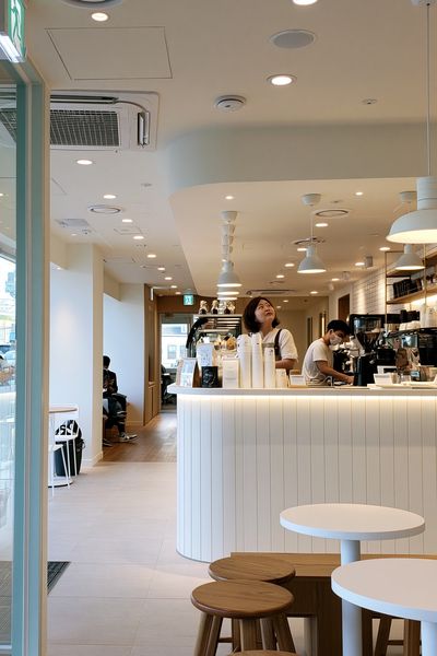 Minimalist Café Interior Photography Poster.