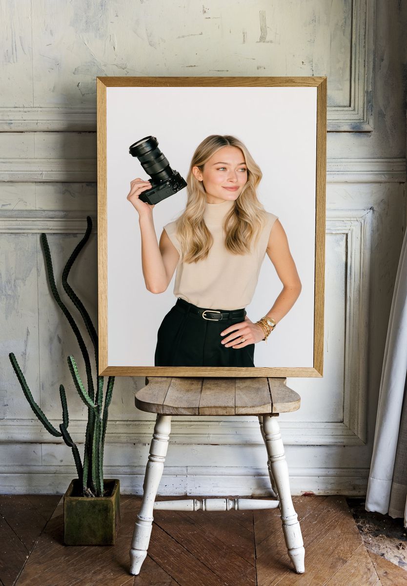 Photographer Portrait Poster. — room view 1