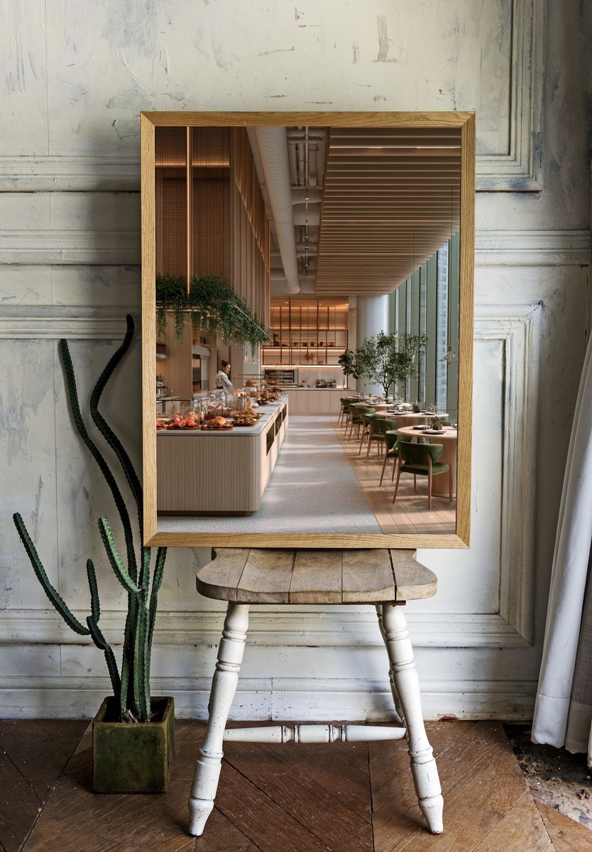 Modern Restaurant Interior Photography Poster. room preview