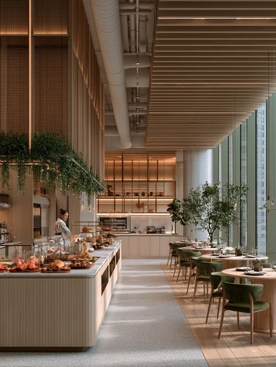 Modern Restaurant Interior Photography Poster.
