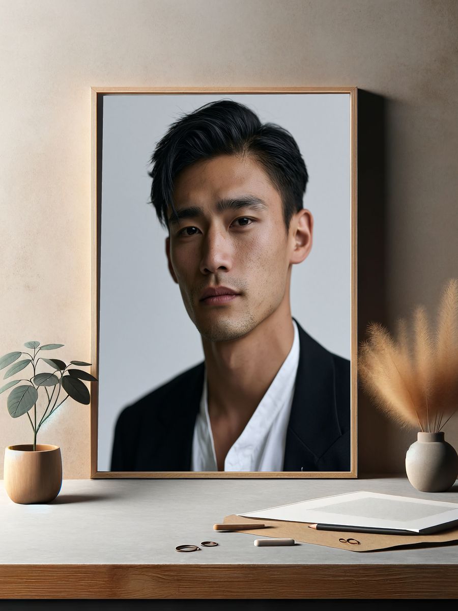 Minimalist Portrait Poster. — room view 2