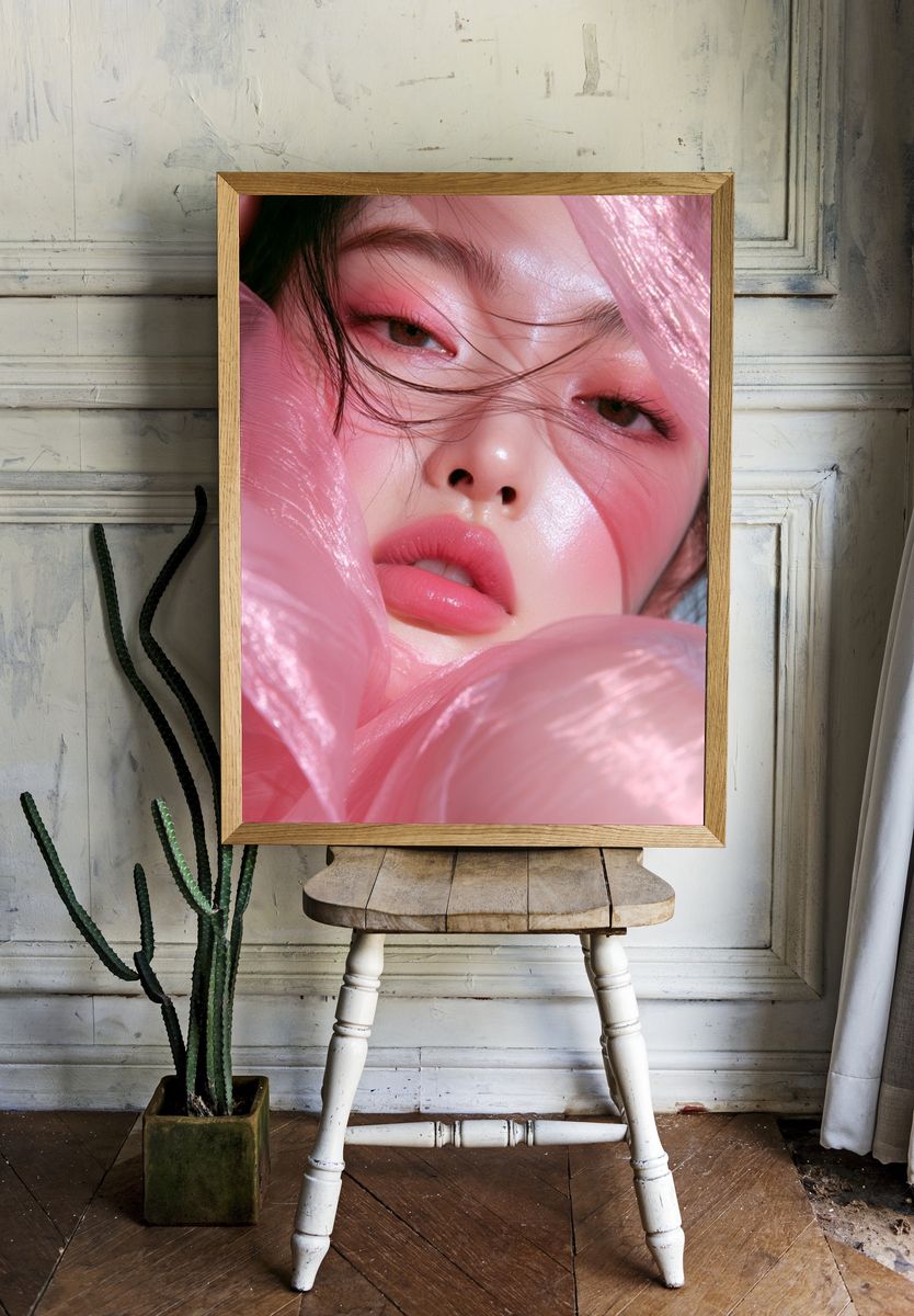 Pink Portrait Photography Poster. room preview