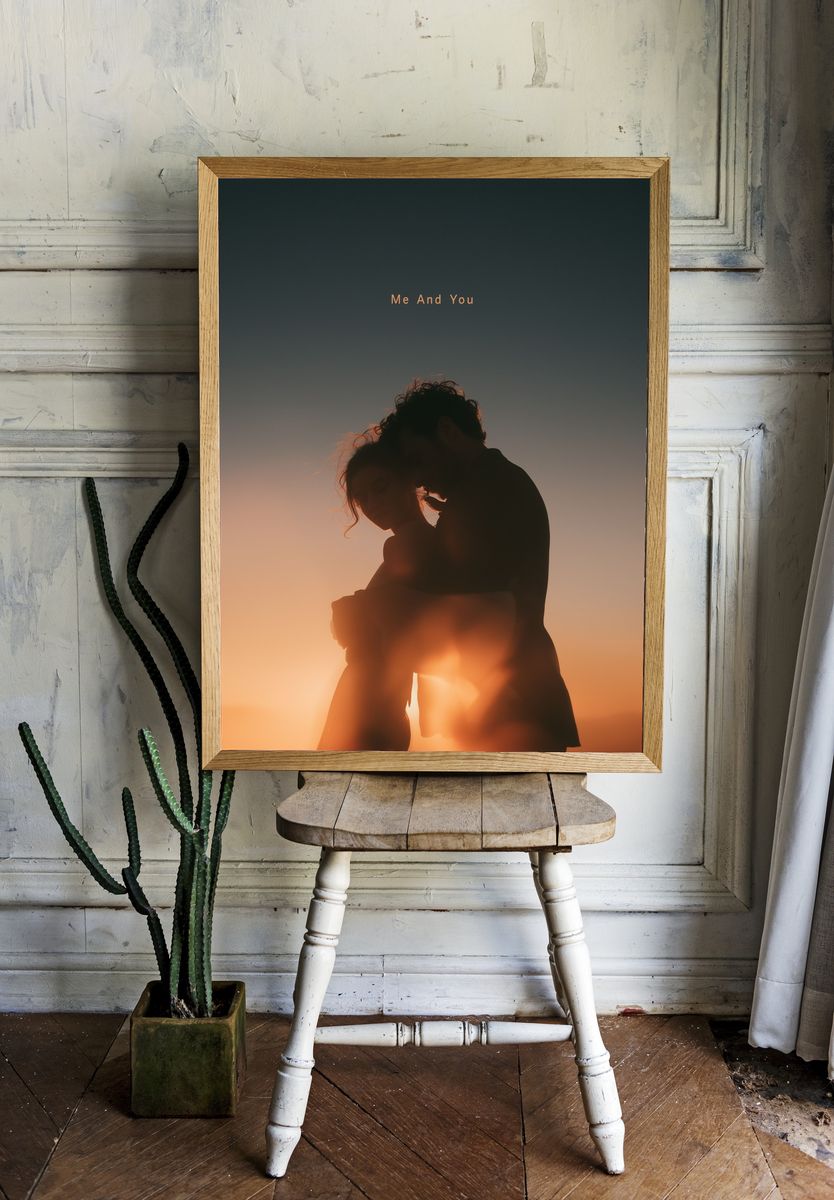 Me And You Romantic Photography Poster. room preview