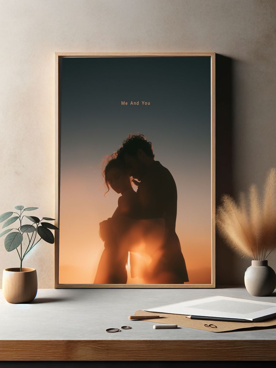 Me And You Romantic Photography Poster. — room view 2