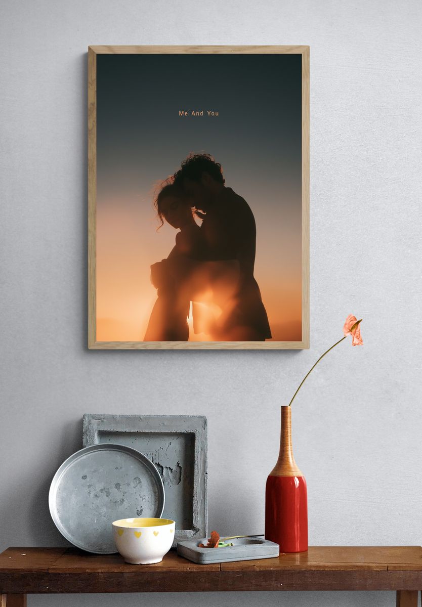 Me And You Romantic Photography Poster. — room view 3