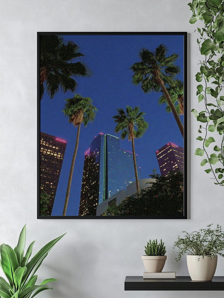 Palm Tree Skyline Photography Poster. — room view 4
