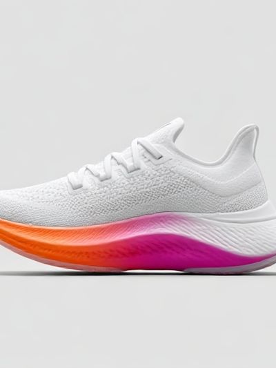 White Running Shoe Photography Poster.