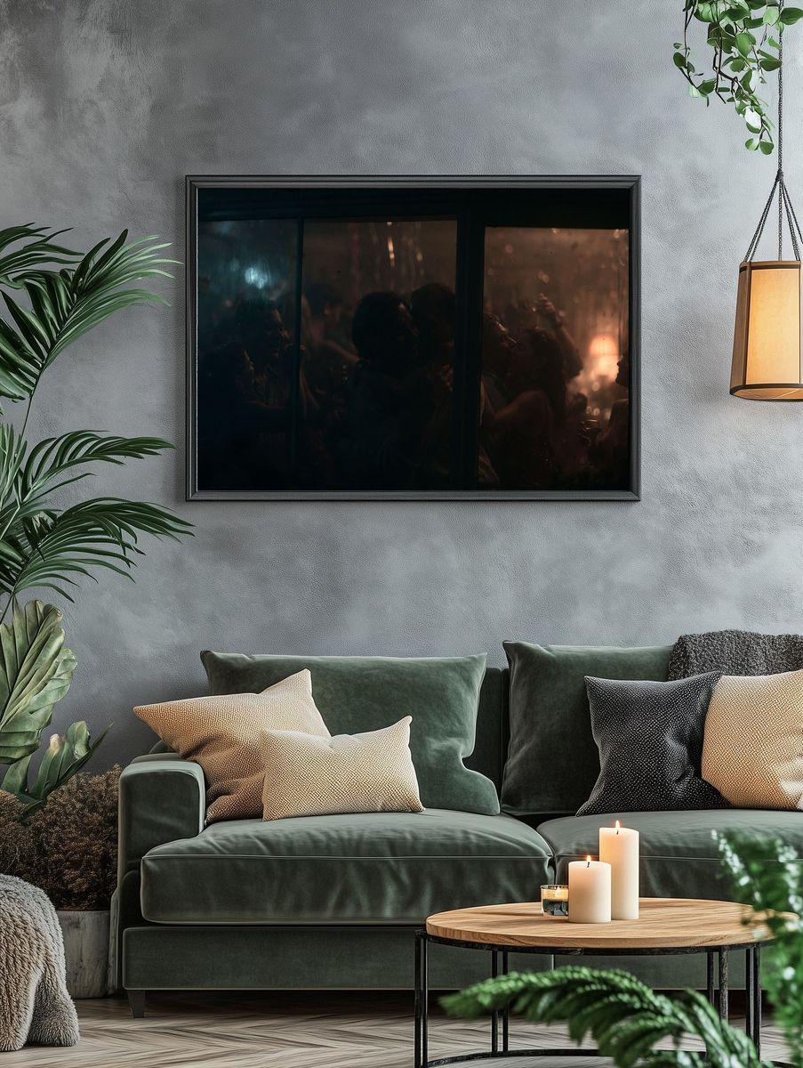 Rainy Window Couple Photography Poster. — room view 4