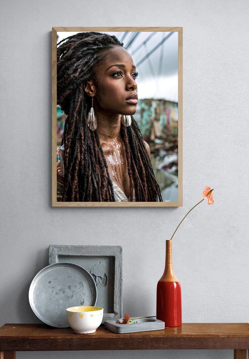 Portrait of a Woman Photography Poster. — room view 3