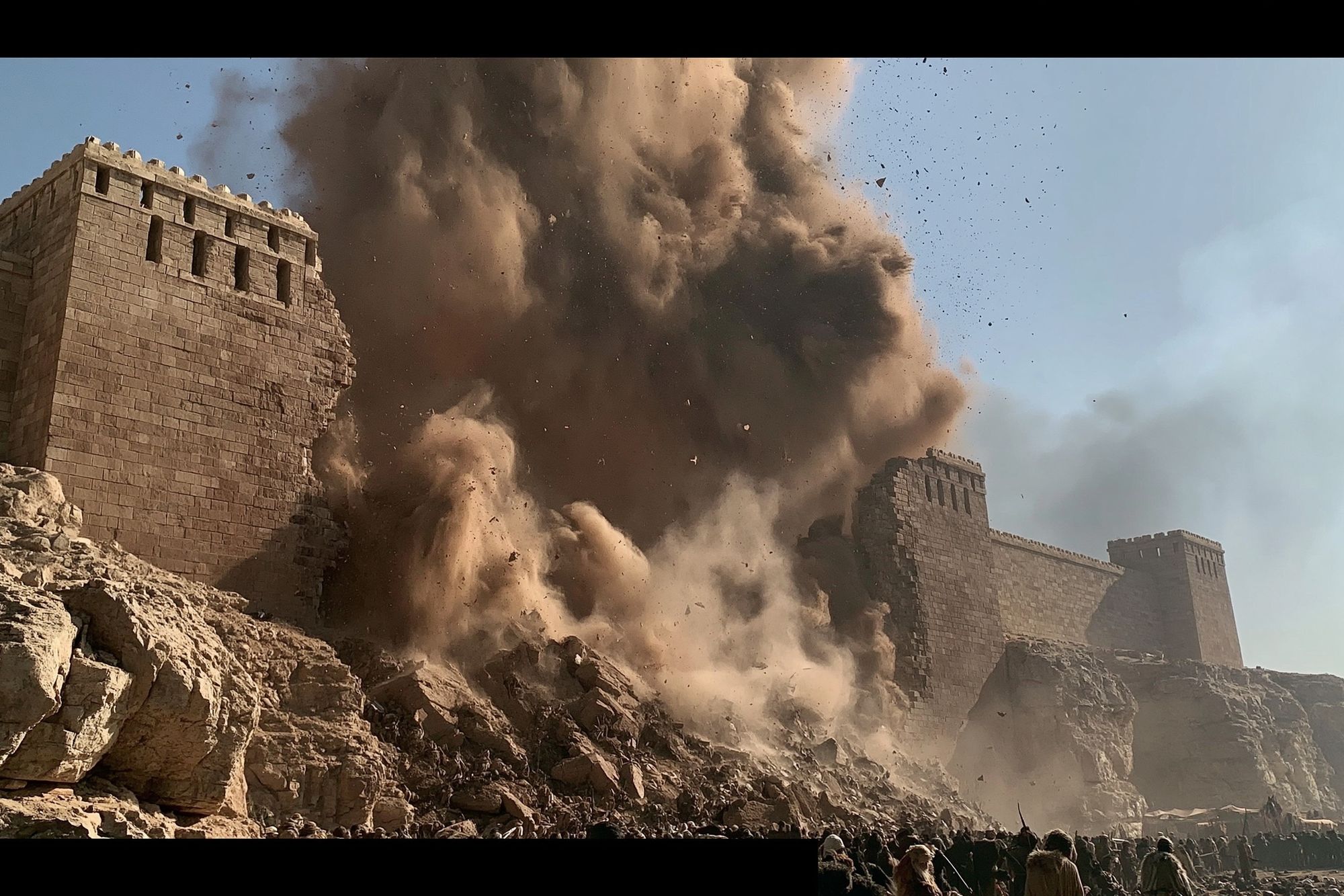 Ancient Fortress Explosion Poster. poster — photography art