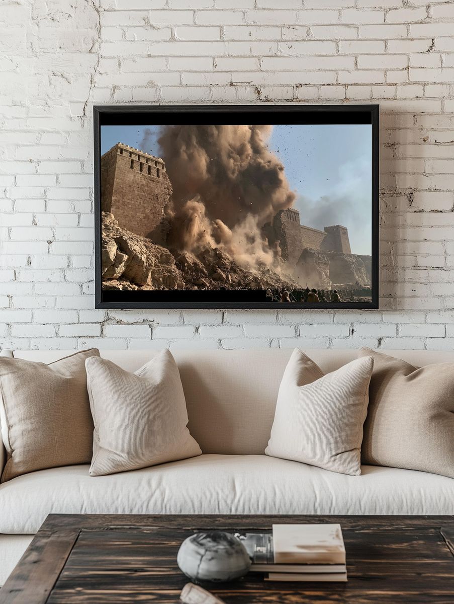 Ancient Fortress Explosion Poster. — room view 1