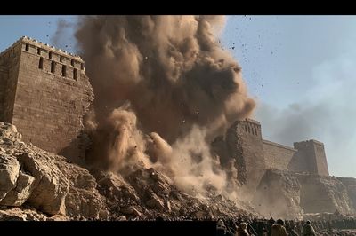 Ancient Fortress Explosion Poster.