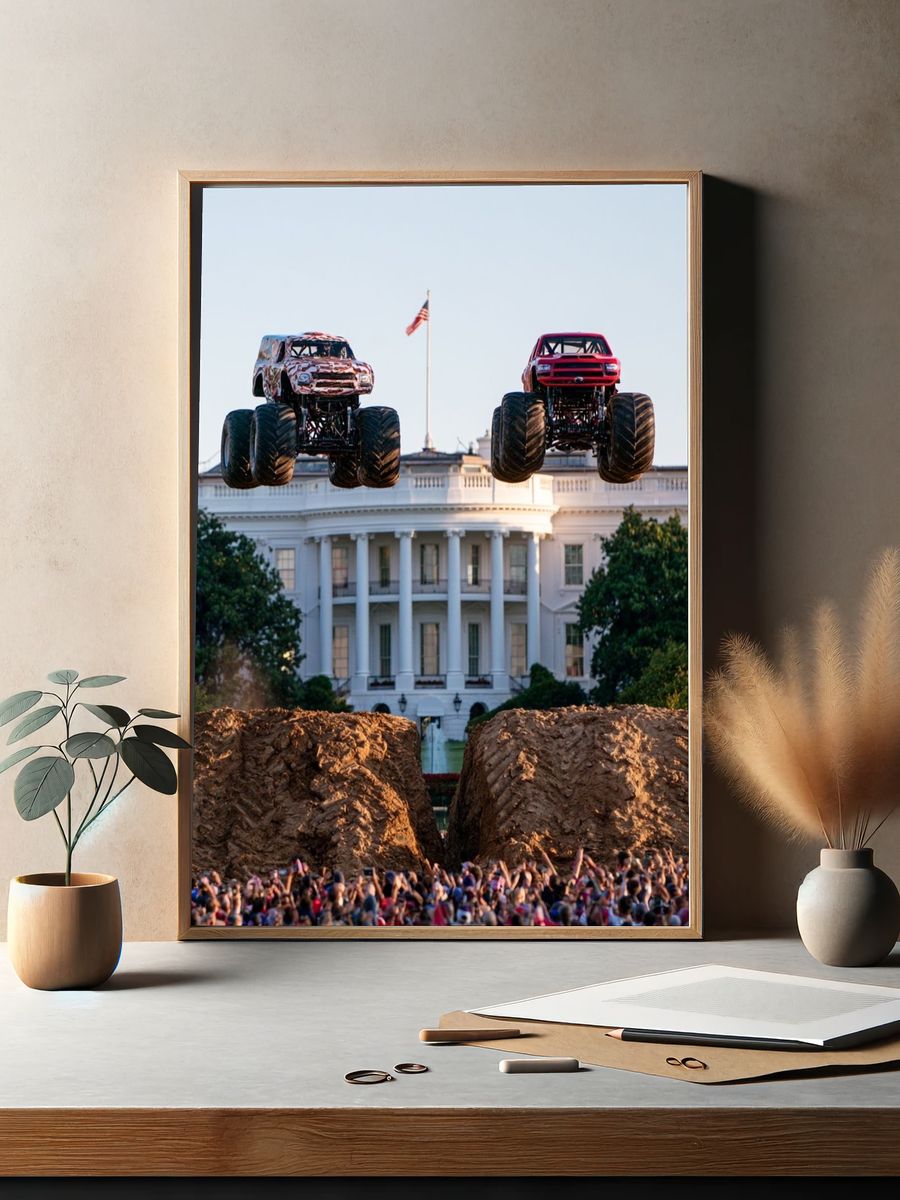Monster Trucks at the White House Poster. — room view 2