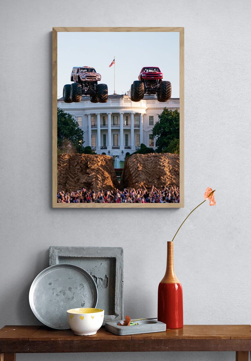 Monster Trucks at the White House Poster. — room view 3