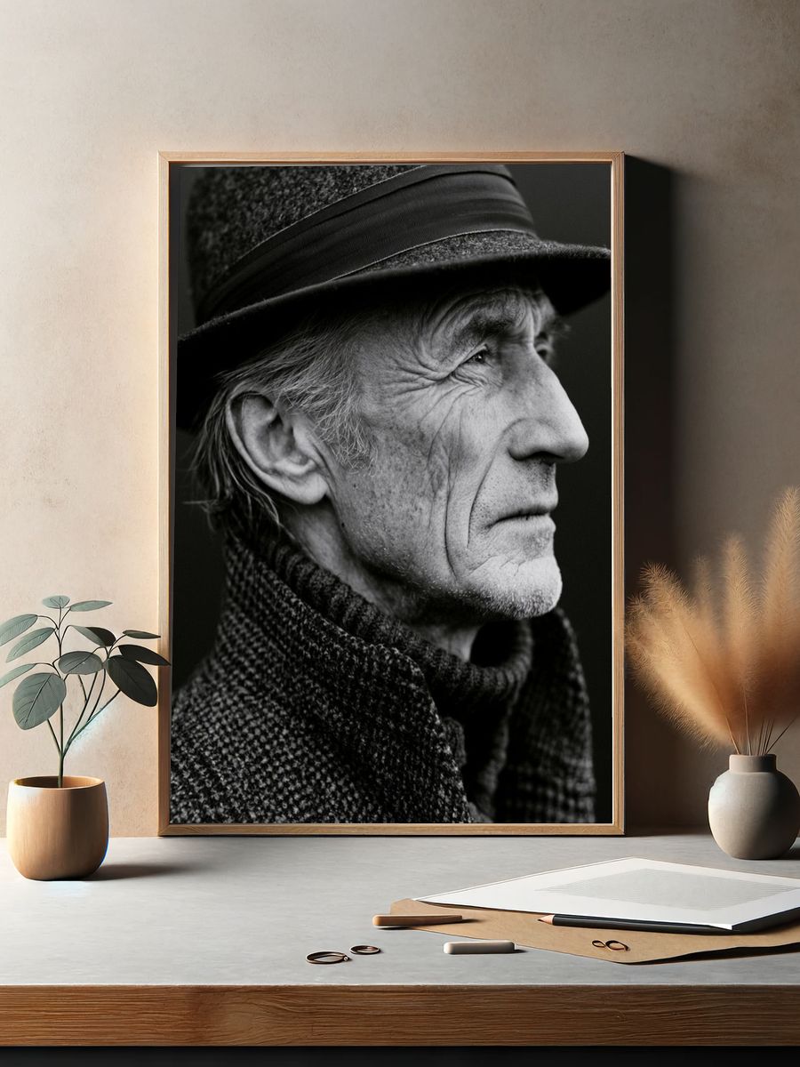 Elderly Man Portrait Photography Poster. — room view 2
