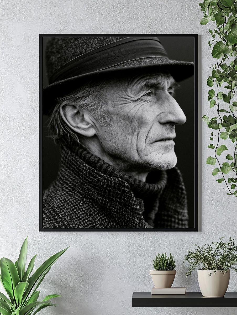 Elderly Man Portrait Photography Poster. — room view 4