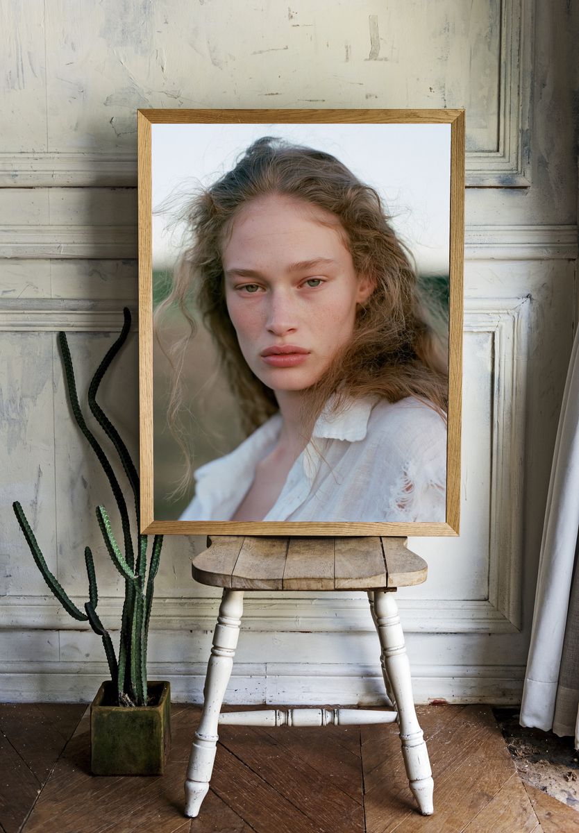 Windblown Portrait Photography Poster. room preview